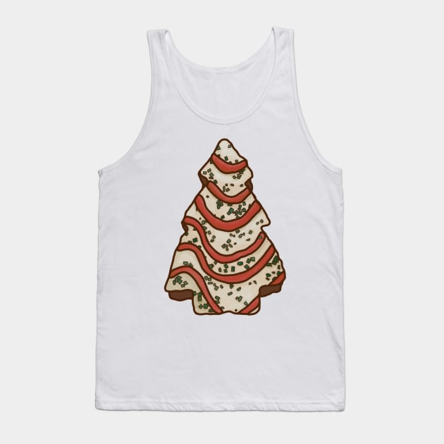 Nostalgic Stripped Christmas Tree Cake Tank Top by 1000Words-Emily